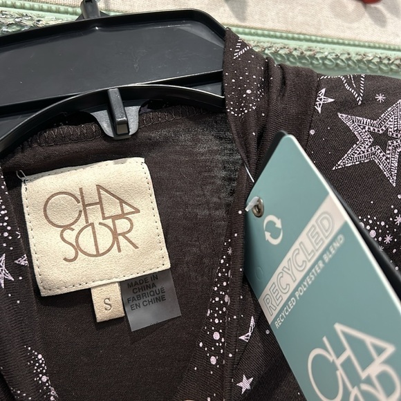 Chaser mock neck long sleeve T-shirt star dust galaxy print size large new w tag - Picture 3 of 5